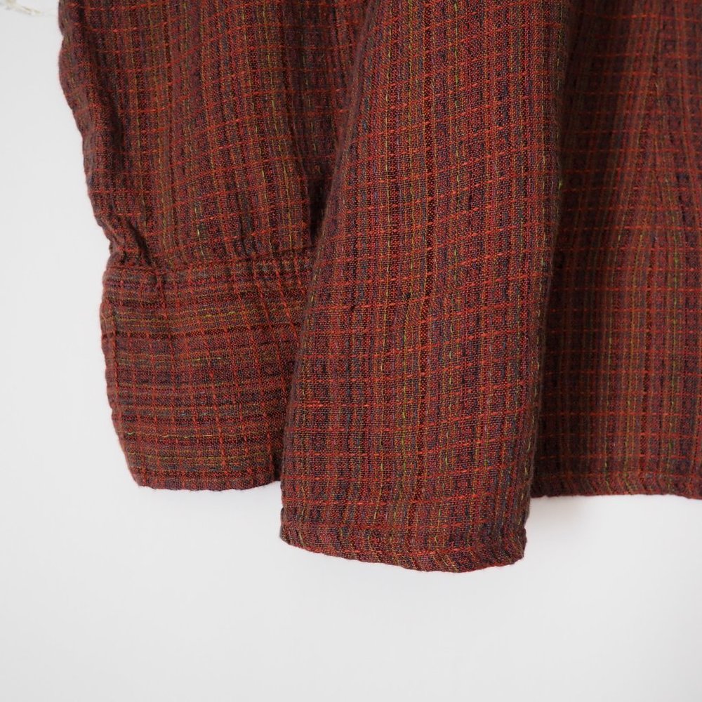 FLAX 100% Linen XL Plus Size Long Sleeve Button-up - Picture 3 of 7
